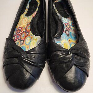 Black Born Lilly Leather Ballet Flats Size 8M